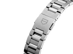 TAG Heuer Carrera Date Automatik Edelstahl 36mm pinkes Zifferblatt Metallband – Damenuhren Uhr mit Datum aus Edelstahl. Das Gehäuse ist rund und silber. Das Edelstahlarmband ist silber. Das Zifferblatt ist ein Index in rosa. – Ansicht 5