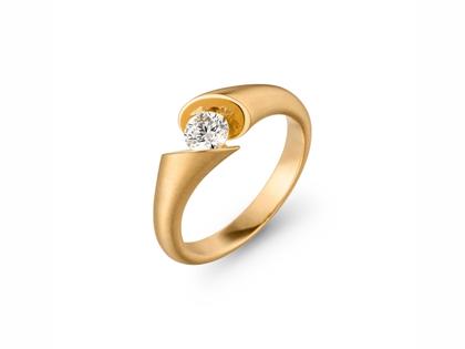 Schaffrath Calla CALLA  Damenring Gelbgold mit Brillant 0,40 – Ringe Ring mit Besatz aus 750 Gelbgold.