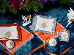 Meissen Vide-Poche Collection "Meissen Christmas Star" rot groß – Porzellanwaren Porzellandekoration in weiß und aus Porzellan und vergoldet. – Ansicht 4