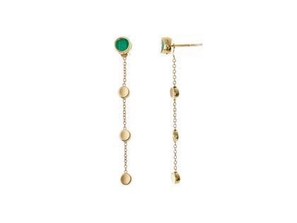 Chimento Armillas Glow Ohrhänger Gelbgold mit Malachit – Ohrschmuck Ohrhänger aus 750 Gelbgold.