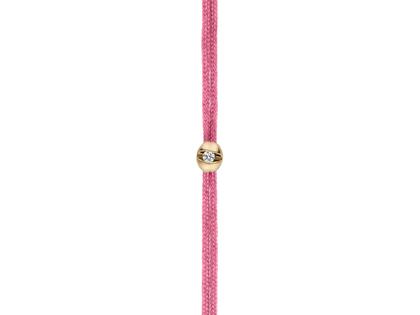 Schaffrath Colortaire Armband Gelbgold mit Brillant 0,015 Candy Pink – Armschmuck Armband in rosa und aus 750 Gelbgold.