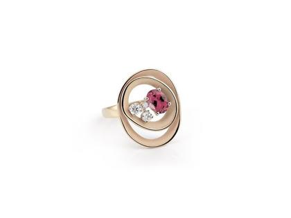 Cammilli Firenze Dune Solar Color Ring Natural Beige mit Brillanten 0,190ct – Ringe Ring mit Besatz aus 750 Gelbgold.
