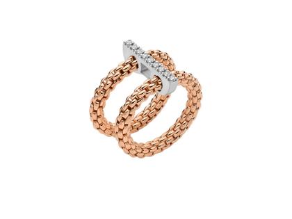 Fope Prima Ring Roségold und Weißgold mit Brillanten – Ringe Ring mit Besatz aus 750 Rotgold, 750 Weißgold und und .