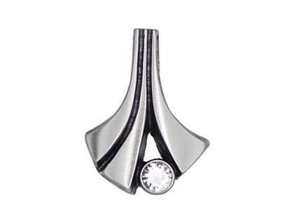 Nordform Design 09 Anhänger mit Bergkristall – Anhänger Anhänger mit Besatz aus 925 Silber.