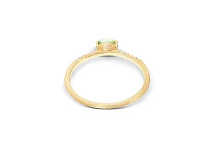 Nanis Dancing in the Rain Tourmalines Ring Gelbgold grüner Turmalin klein – Ringe Ring mit Besatz aus 750 Gelbgold. – Ansicht 2