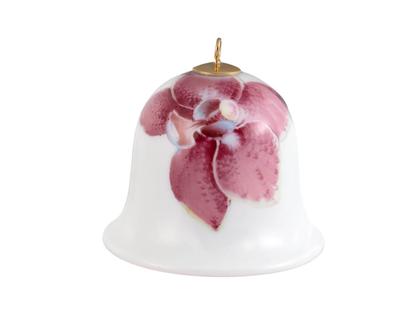 Meissen Baumschmuck Miniatur-Glocke "Giant Bloom" weißes Meissener Porzellan 4cm – Porzellanwaren Porzellandekoration in weiß und aus Porzellan und vergoldet.