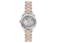 Omega Seamaster Aqua Terra 150M Automatik Edelstahl und Rotgold 30mm braunes Zifferblatt mit Diamanten Metallband – Damenuhren Uhr mit Datum aus 750 Rotgold und Edelstahl. Das Gehäuse ist rund und silber-rotgold. Das Edelstahlarmband mit Gold ist silber-rotgold. Das Zifferblatt ist ein Index in braun. – Ansicht 2