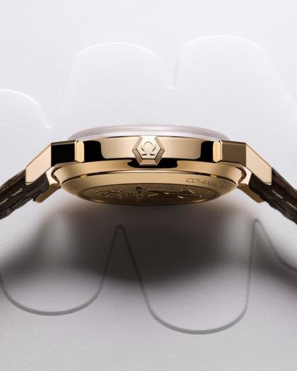 Omega Seamaster Milano Cortina 2026 Automatik Edelstahl 37mm weißes Zifferblatt braunes Lederband – Herrenuhren Uhr ohne Datum aus 750 Gelbgold und Leder. Das Gehäuse ist rund und gelbgold. Das Lederarmband ist braun. Das Zifferblatt ist ein Index in weiß. – Ansicht 5