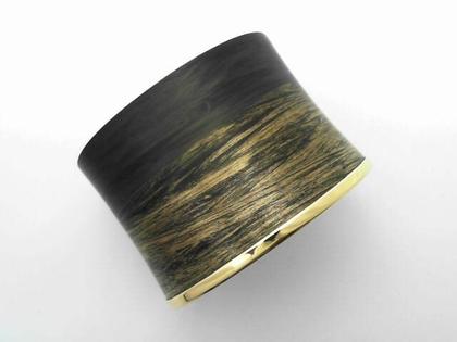 Maria Rzewuska Set 30 Armreif Silber vergoldet mit Karbon – Armschmuck Armreif aus 925 Silber, Carbon und und .