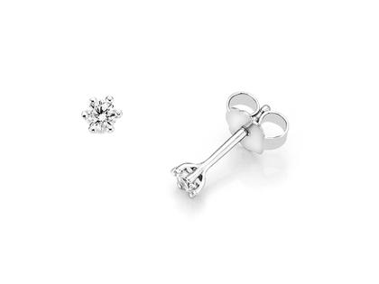 N1 Diamonds Ohrstecker 6er Krappe Weißgold 0,15ct – Ohrschmuck Ohrstecker aus 585 Weißgold.