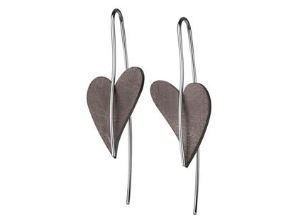 Ernstes Design Set 10 Edelstahl Altbronze beschichtet Herzohrhänger – Ohrschmuck Ohrhänger aus Edelstahl.
