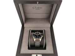 Glashütte Original SeaQ Panoramadatum Automatik Rotgold 43mm schwarzes Zifferblatt graues Textilband 1-36-13-03-90-34 Full Set  Occasion – Herrenuhren Uhr mit Datum aus 750 Rotgold, Edelstahl und Keramik. Das Gehäuse ist rund und rotgold. Das Textilarmband ist grau. Das Zifferblatt ist arabisch Index und schwarz. – Ansicht 5