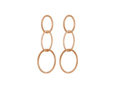 Niessing Quinta Oval Rotgold Classic Red 65mm – Ohrschmuck Ohrhänger aus 750 Rotgold.