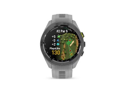 Garmin Approach S70 Smartwatch Kunststoff 42mm digitale Anzeige graues Silikonband – Herrenuhren Uhr Multifunktion aus Keramik und Kunststoff. Das Gehäuse ist rund und grau. Das Kautschuk / Kunststoff / Silikon Armband ist grau. Das Zifferblatt ist digital und schwarz.