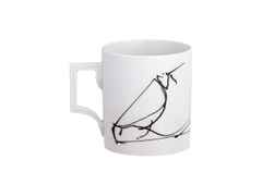 Meissen MUG Henkelbecher Juwelier Roller Art Edition "Osmar Osten, Kein Herz - Kein Infarkt" – Porzellanwaren Tafelporzellan in weiß und aus Porzellan und vergoldet. – Ansicht 3