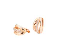 Capolavoro Cielo Creolen klein Roségold mit Brillanten – Ohrschmuck Creolen aus 750 Rotgold.