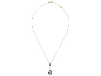 Nanis Ipanema Collier Gelbgold Rutilquarz dunkel – Halsschmuck Collier aus 750 Gelbgold. – Ansicht 2
