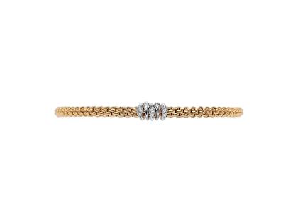 Fope Prima Armband mit  5 Brillanten Gelbgold – Armschmuck Armband aus 750 Gelbgold, 750 Weißgold und und . – Ansicht 3