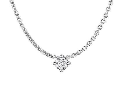 Halsschmuck Kette mit Anhänger aus 585 Weißgold.