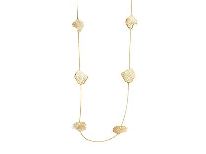 Niessing Topia Vision Collier 750/- Classic Yellow poliert mit Topia Elementen  80cm – Halsschmuck Collier aus 750 Gelbgold.