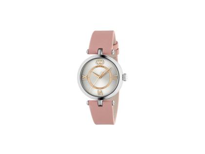 Gucci Model 2000 Quarz Edelstahl 30mm silberfarbenes Zifferblatt rosa Lederband YA167506 – Damenuhren Uhr ohne Datum aus Edelharz und Edelstahl. Das Gehäuse ist rund und silber. Das Lederarmband ist rosa. Das Zifferblatt ist römisch Index und silber.
