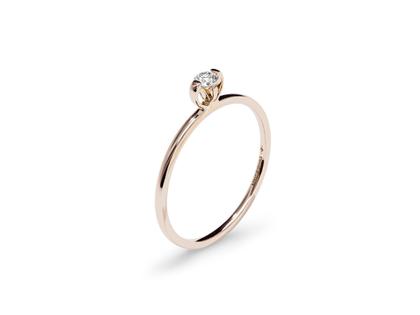 Ringe Ring mit Besatz in roségold und aus 750 Weißgold.