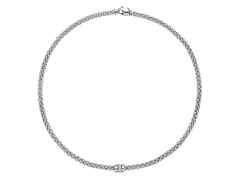Fope FlexIt Solo Collier Weißgold 43 cm – Halsschmuck Collier aus 750 Weißgold.