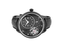 Maurice Lacroix Masterpiece Gravity Limited Edition Automatik Edelstahl 43mm schwarz Lederband MP6118-PVB01-330 Full Set Occasion Neu – Herrenuhren Uhr ohne Datum aus Edelstahl und PVD beschichtet. Das Gehäuse ist rund und schwarz. Das Lederarmband Kroko / Alligator ist schwarz. Das Zifferblatt ist ein Index in schwarz.