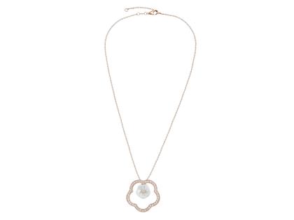 Meissen 1739 Royal Blossom Frame Collier Roségold 45cm mit Brillanten 0,500ct – Halsschmuck Collier aus 750 Rotgold, Porzellan und und . – Ansicht 2
