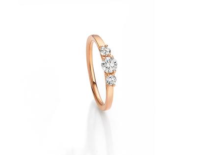 N1 Diamonds Verlobungsring Roségold mit Brillanten – Ringe Ring mit Besatz aus 750 Rotgold.