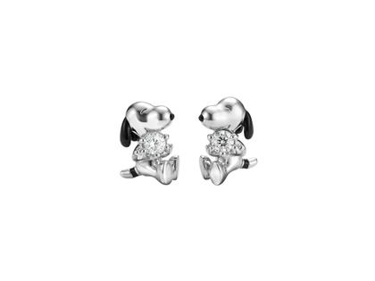 Thomas Sabo Peanuts Ohrstecker Snoopy mit Zirkonia Silber – Ohrschmuck Ohrstecker aus 925 Silber.