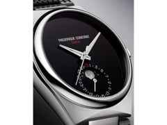 Frederique Constant Highlife Moonphase Date Manufacture Time+Tide Automatik Edelstahl 39mm schwarzes Onyx Zifferblatt – Herrenuhren Uhr mit Datum aus Edelstahl und Leder. Das Gehäuse ist rund und silber. Das Edelstahlarmband ist silber. Das Zifferblatt ist ohne Zeichen und schwarz. – Ansicht 8