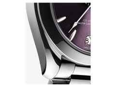 Omega Seamaster Aqua Terra 150M Automatik Edelstahl 30mm violettes Zifferblatt Metallband – Damenuhren Uhr mit Datum aus Edelstahl. Das Gehäuse ist rund und silber. Das Edelstahlarmband ist silber. Das Zifferblatt ist ein Index in lila. – Ansicht 2