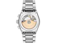 Frederique Constant Highlife Chronograph Automatic Edelstahl 41mm schwarzes Zifferblatt Metallband und Kautschukband – Herrenuhren Chronograph aus Edelstahl. Das Gehäuse ist rund und silber. Das Edelstahlarmband ist silber. Das Zifferblatt ist ein Index in schwarz. – Ansicht 2