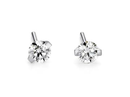 Niessing Princess Ohrstecker mit Krappenfassung 5,0mm Platin 0,46ct TW vsi – Ohrschmuck Ohrstecker aus 950 Platin.