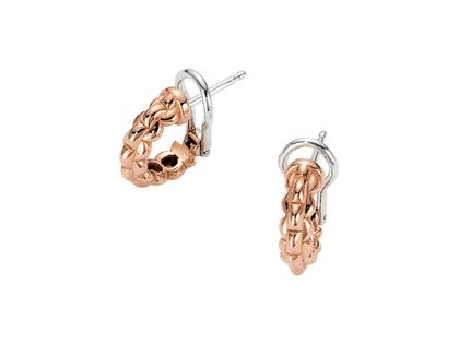 Fope Eka Tiny Creolen  schmal Roségold – Ohrschmuck Creolen aus 750 Rotgold, 750 Weißgold und und .