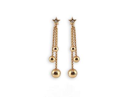 Jörg Heinz Galaxy Ohrhänger Roségold poliert mit Brillanten 0,194ct – Ohrschmuck Ohrhänger in roségold und aus 750 Rotgold.