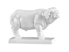 Meissen Figur Büffel weiß – Porzellanwaren Porzellandekoration in weiß und aus Porzellan.
