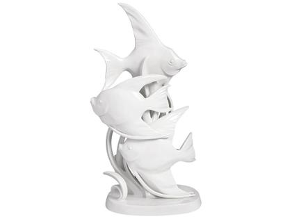 Meissen Einzelfigur "Fische" weiß – Porzellanwaren Porzellandekoration in weiß und aus Porzellan.