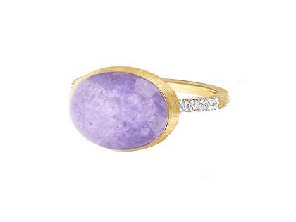 Nanis Nanis Boules Violetta Large Ring Gelbgold mit Lepidolith und Brillanten – Ringe Ring aus 750 Gelbgold.