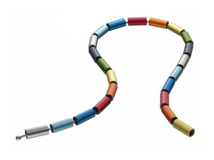 Apero Clic Kette bunt – Halsschmuck Collier aus Aluminium, Edelstahl und und .
