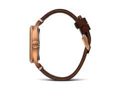 Hanhart Pioneer One Bronze grünes Zifferblatt Limited Edition – Herrenuhren Uhr mit Datum aus Bronze und Edelstahl. Das Gehäuse ist rund und roségold. Das Lederarmband ist braun. Das Zifferblatt ist arabisch und grün. – Ansicht 2