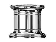 El Casco Klammerspender aus Messing verchromt – Büroaccessoires Klammerspender in silber und aus Messing.