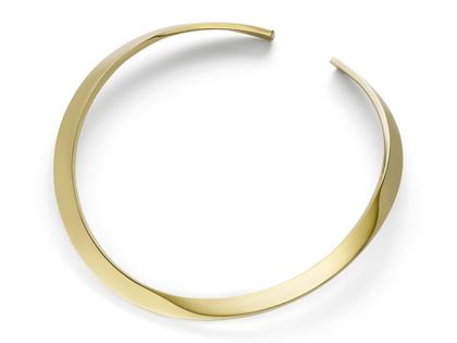 IsabelleFa Flix.Flex Halsreif Rechteckig Gelbgold 7mm – Halsschmuck Halsreif aus 750 Gelbgold.