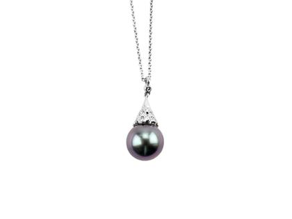 Schoeffel The Classic Collection Swing Collier mit Tahitiperle – Halsschmuck Collier in silber und aus 750 Weißgold.