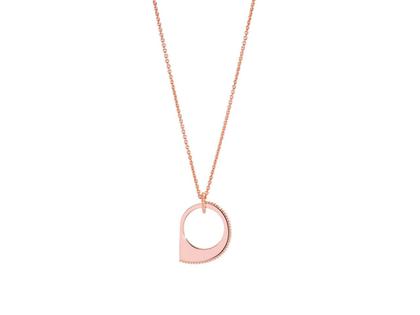 Pesavento Pixel Kette mit Anhänger 43cm Silber rosévergoldet – Halsschmuck Kette mit Anhänger aus 750 Rotgold, 925 Silber und und .