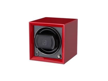 Paul Design Gentlemen  1 Color Uhrenbeweger Holz Rot Hochglanz – Uhrenbeweger Uhrenbeweger für 1 Uhr in rot und aus Holz und Leder.