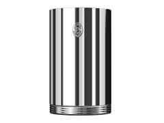 El Casco Stifteköcher aus Messing verchromt – Büroaccessoires Stifthalter in silber und aus Messing. – Ansicht 2