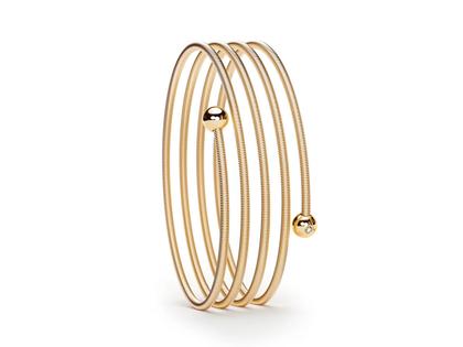 Niessing Colette C Embrace Armreif 4-fach Fine Rose mit Besatz – Armschmuck Armreif aus 750 Gelbgold.