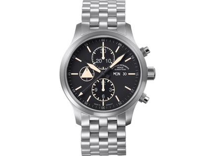 Mühle Glashütte Terranaut I Trail Chronograph Metallband – Herrenuhren Chronograph aus Edelstahl. Das Armband ist ein Edelstahlarmband. Der Zifferblatt ist ein Index.